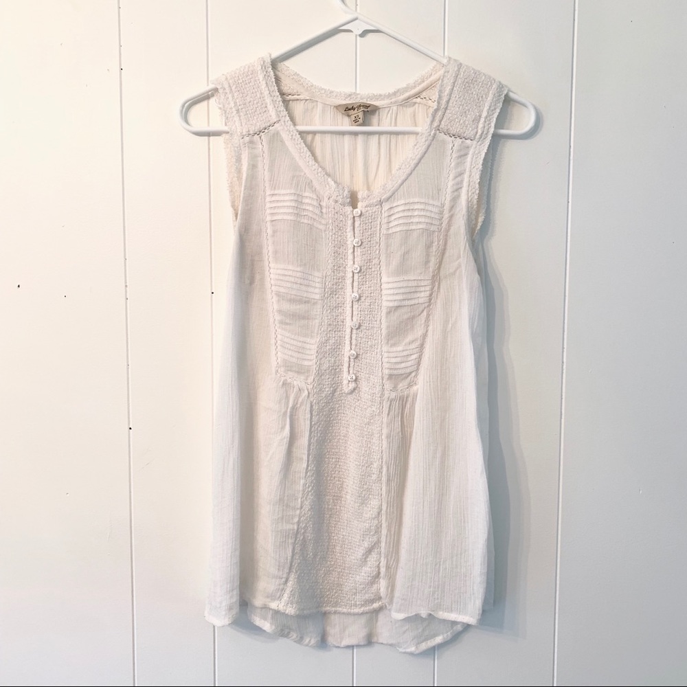 Lucky Brand Boho Gauze Tank Top